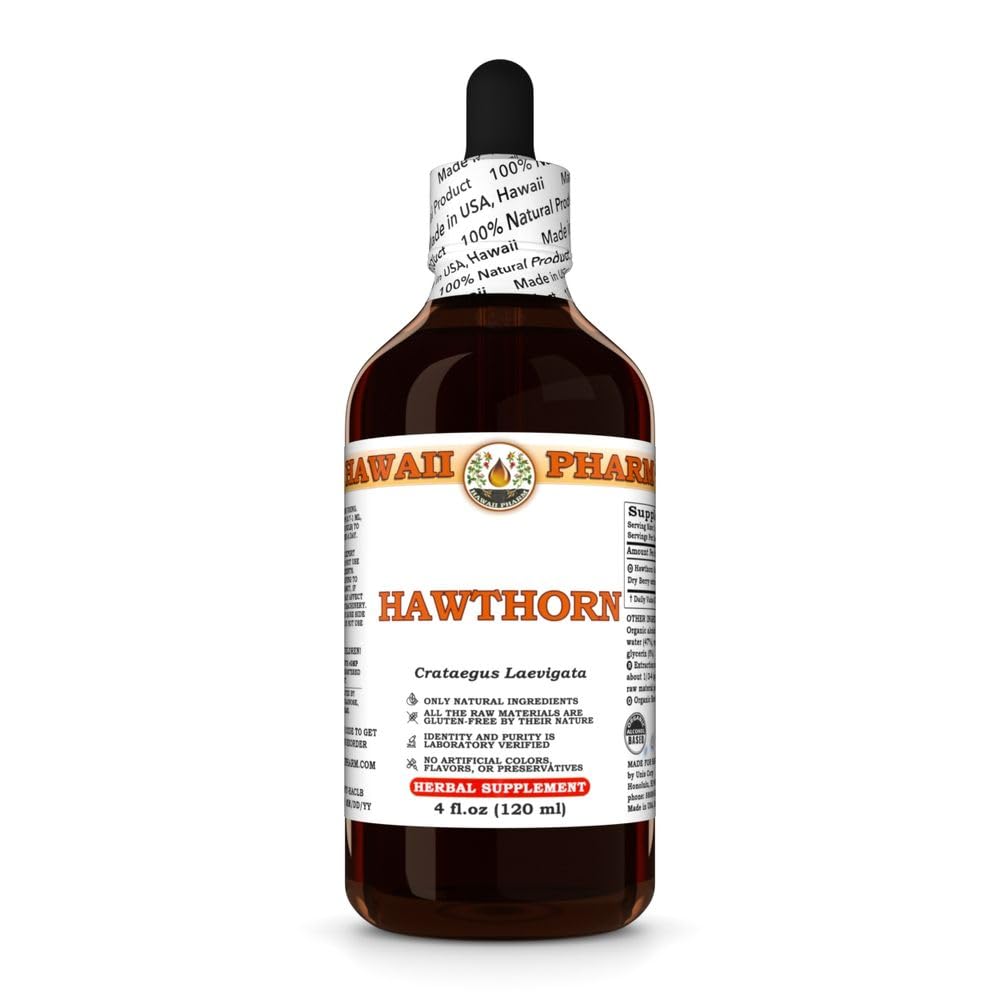 Ekstrakt Hawthorn, nalewka do Heart Wellness, wspomaga cyrkulację, promuje równowagę lipidową, przeciwutleniacz bogaty, zwiększa odporność - 4 fl.oz
