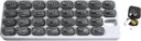 Miesięczny Med Organizator z 31 Daily Pill Pill Place do domu, Praca, Podróże, Numered Pillboxes dla suplementów i witamin (Grey)