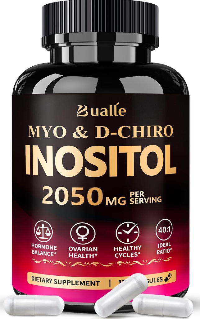 Bualle Myo- Inositol & D- Chiro Inositol Supplement (40: 1) Zmieszać do wsparcia hormonu równowagi dla kobiet