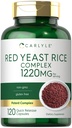Carlyle Red Yeast Rice Complex: 124; 1220mg: 124; 120 Kapsułek: 124; z polikozanolem: 124; nie-GMO i gluten: suplement wolny