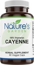 NATURE 'S GARDEN ESSTENTIALS Cayenne - 90 Veggie Caps z 500mg Organic Cayenne Pepper Proszek