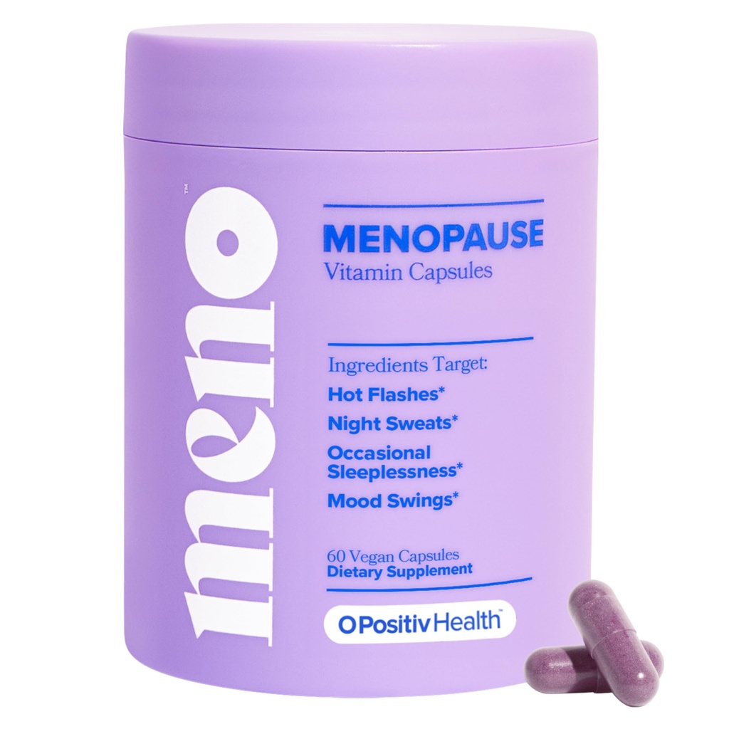O Pozytiv MENO Witaminy dla menopauzy - Wolny od hormonów suplement menopauzy dla kobiet - Czarny Cohosh & Ashwagandha KSM- 66 - Pomaga Relieve Hot Flash, nocne poty, Mood Swings - 30 Sług (Pack of 1)