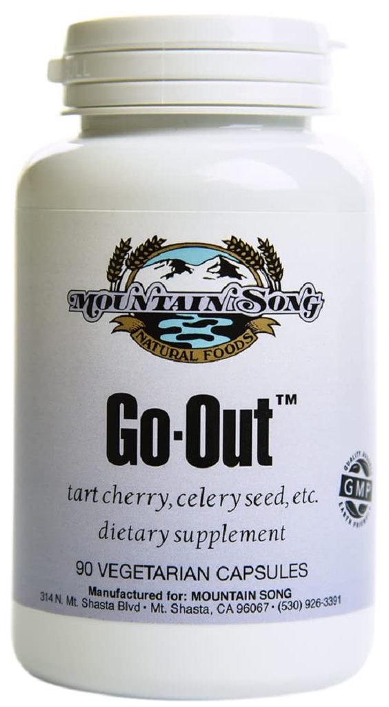 Go Out Relief Joint Formula i Wsparcie kwasu moczowego z Tart Cherry Concentrat, Black Cherry Extract 20: 1, Seler Seed Extract i Turmeric Root. Pomaga Ci wyjść i o. Działa!