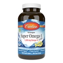 Carlson - Super Omega-3 Gems, 1200 mg Omega- 3, Wsparcie sercowo-naczyniowe, Funkcje mózgu & Vision Health, Norweski, 180 żel miękkich