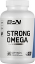 NAKŁAD WYKONAWCZY BARE, BPN Silne Omega Fish Oil Soft żel, 1290mg Fish Oil per Capsule, Wild Caught Fish, Sustainable Sourced, IFOS Certified