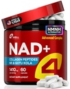 NAD Plus Suplement 1400mg - Suplement NMNH Alternatywne obsługuje zdrowy zespół starzenia z Nikotynamidu Riboside & Gotu Kola, Kolagen - Potężny NAD + Wzór dla energii, skóry i kognitywny, 60 Caps