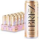 BREZ FLOW Lion 's Mane Mushroom Drink, 18- Pack, Non-Infused, Adaptogens, Relieving, Podnoszenie, i społeczne, musujące Lemon Elderflower Tonic 12 Fl oz