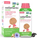 Wellements Organic Convastions Support for 6 Month + Babies & Toddlers (4 Fl Oz) Agregates 124; USDA Certified & Gentle Convastions Relief * for Infants with No Harsh Laxatives with Dispenser