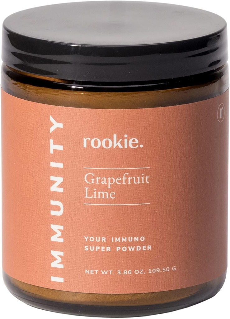 Immunitet Choroby Zapobieganie Bost proszku przez Rookie Wellness, Zawiera witaminy D, Elderberry, Ginger, Natural Wellness Remedy Vitamin Suplement, Grejpfrut i Lime Flavor (30 Podawanie słoik)