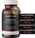 Osteo Plus 4- in-1 Kompleksowy suplement - Wapń z witaminą D3, K2 i Bonolive - Wspiera zdrowe starzenie - Bezglutenowe, Non-GMO, Wegan (60 Count)