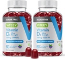 VITEEY Witamina D3 Gumiaki dla dorosłych i nastolatków - 5000 j.m., 125mcg, Ultra Siła - Bez cukru, kości, Joint & Muscle Health, Immune Boost - Wegetarianin, Żelatyna Free - Smaczne Gummy do żucia