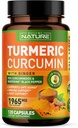 Kurkumina turmerowa 1965mg z Ginger & BioPerine Black Pepper Extract - Wysoka absorpcja 95% Kurkuminoidy do Joint & Antioksydant Support - Non-GMO, Gluten- Free, Vegan - 120 Herbal Supplement kapsułki