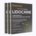 CARELAND Lidokaina Gel Patch, 18 Hrabia Maksymalny ból Siła Łaty dla Ulgi mięśniowej w karku Kolano pleców i Shoulders Unscented Numbing Patch dla Kojące Nerwy, Łączniki