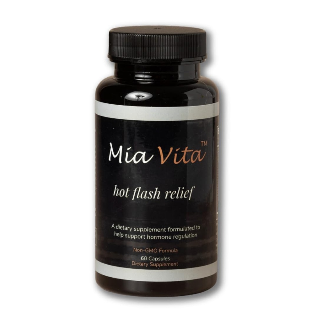FEMMEPHARMA Mia Vita Hot Flash Supplements for Menopauza Non-GMO Natural Hormon Regulation for Night Sweats Black Cohosh & Dong Quai 60 Kapsułki (30 Day Supply)