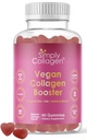 Po prostu Colagen ® Vegan Colagen Gummies Booster dla kobiet i mężczyzn - Promuje Młodzieńczy i piękny skóry, włosów, paznokci i rzęs - Kluczowe aminokwasy i przeciwutleniacze z biotyną, witaminy A, C, & E