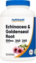 Nutricost Echinacea & Goldenseal Root, 500mg, 240 Kapsułki - Wegetariańskie Czapki, Nie GMO, Gluten Free