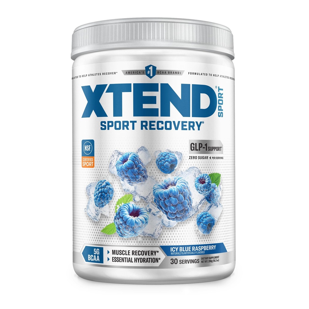 XTEND Sport BCAA Proszek niebieski Malina Lód - Electrolyte Proszek do odzyskiwania i nawadniania z aminokwasów - 30 Służenia