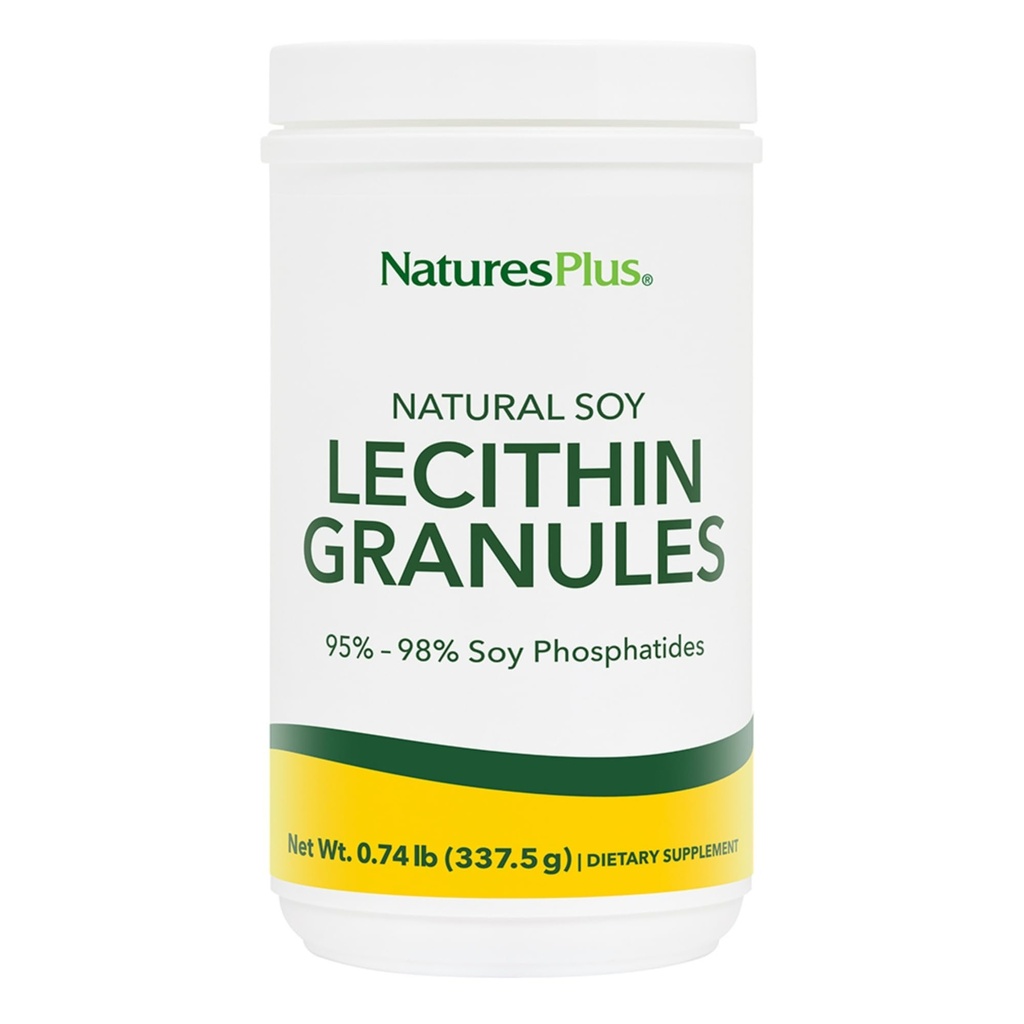 Natury Plus Lecytyna Granulki - 95% Soi Fosfatides, 12 oz - Lecytyna w proszku Suplement, Pyszne Degustacje, Bezolejowy - Wegetariański, Bezglutenowy - 45 Służenie