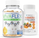 TerraForm Nutrition Joint Relief Combo Pack - Vivaflex Plus Kurkumina Turmerowa - najlepsze wspólne suplementy, aby pomóc złagodzić wspólne dyskomfort i promować mobilność - 1 miesiąc dostaw