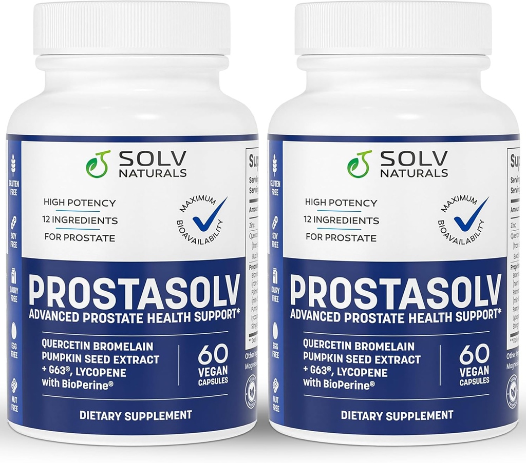 PROSTASOLV Advanced Prostonic Titis 124; suplement CPPS, kapsułki wegańskie, bromelaina Quercetin, ekstrakt z nasion dyni, likopen, bioPerine for Pelvic Health (2)