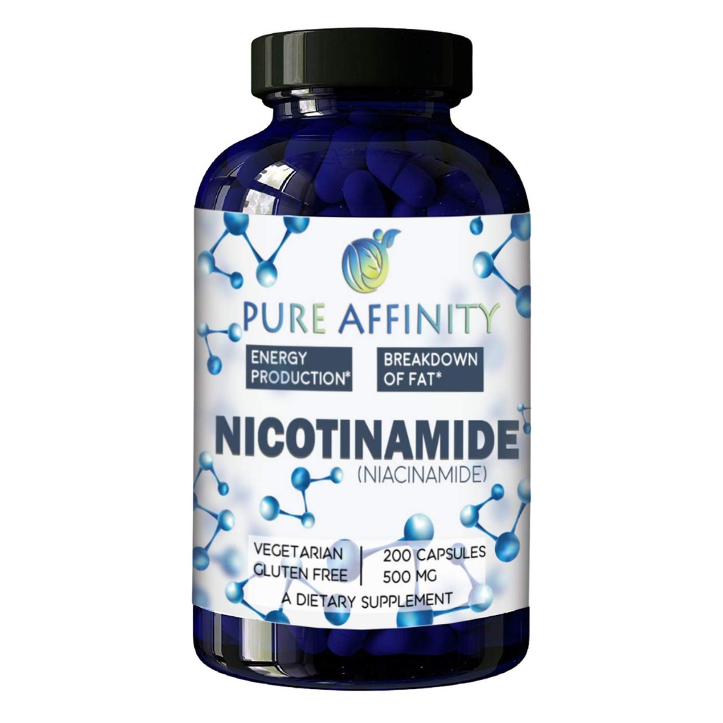 200 Hrabia! B3 Nikotynamid 500 mg Efektywna Niacyna wolna od flush-. Energy Booster, Regenerator komórek, Wspiera Cognitive Decline, Anti-Aging i pomaga łamać węglowodany dół i tłuszcze (200 Ct)
