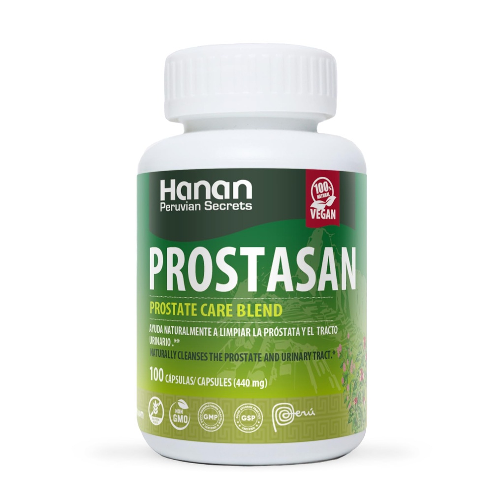 Hanan Prostasan Prostate Care Blend 124; 100 Kapsułki 124; Naturalna pomoc w oczyszczaniu prostaty i traktu moczowego