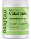 Tłuszcz z bydła Colostrum Suplement z Matcha Green Tea Powder, dla dzieci i dorosłych, Wsparcie układu immunologicznego, Gut zdrowia i odzyskiwania mięśni, 60 Służenia