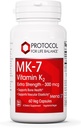 PROTOKÓŁ BALANCJI ŻYCIA MK- 7 Witamina K2 300mcg - Dodatkowa siła - Suplement VIT K - MK- 7 Witamina K2 Life Balance - Wsparcie zdrowia kości i elastyczności naczyniowej - NieGMO i Wegan - 60 Kapsułki Veg