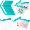 24 szt. Pakiety na pióro Pigułki Pouch Torby wielokrotnego użytku Zippert Medicine Bag Set samouszczelnianie jasne tworzyw sztucznych Organizator medycyny ze Slide Lock od poniedziałku do niedzieli Pigułki worki na pigułki Małe przedmioty przechowywania