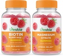 Żywa Biotin + Magnez, Gummies Bundle - Great Desting, Suplement witaminy, Gluten Free, GMO Free, Chewable