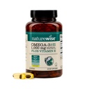 NatureWise Extra- Siła Omega 3 Suplement oleju rybnego - 1000mg na serwowanie - 600 EPA & 400 DHA i witaminy E - Wsparcie dla Heart & Brain Health - Lemon Flavor, GMO- Free - 60 Softgels [1- Month Supply]
