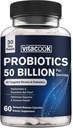 Probiotyka 50 Miliard, 23 Szczepy z Organic Prebiotyki, Digestive & Immune Wsparcie, Freeze- Suszony, Delayed- Release, Lepsze niż Dozen Jogurty, 60 Wegan Czapki