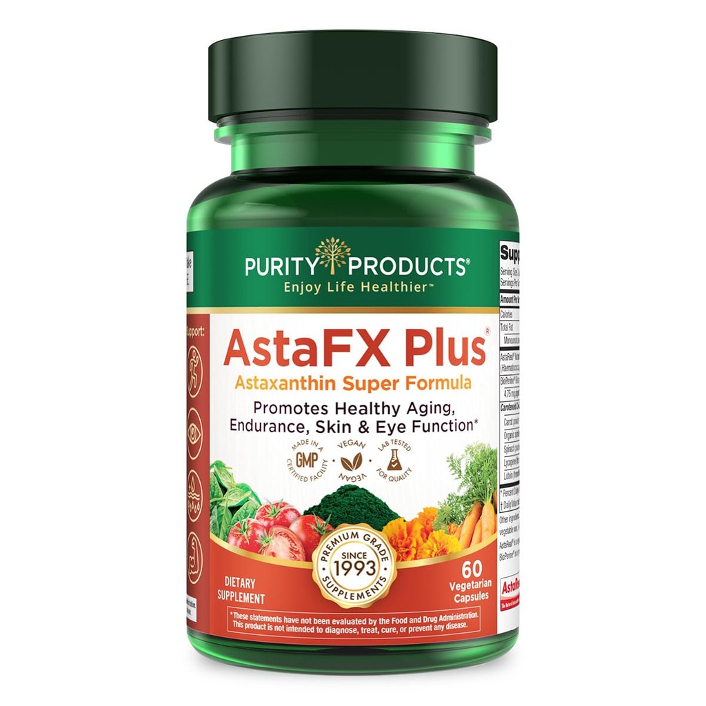 Czystość Produkty AstaFX Plus - Astaksantyna Super Formuła - 30 Day Supply from Supports Endurance - Promotes Healthy Skin - Pomaga Visual Health - Do 6000 razy silniejsza niż witamina C