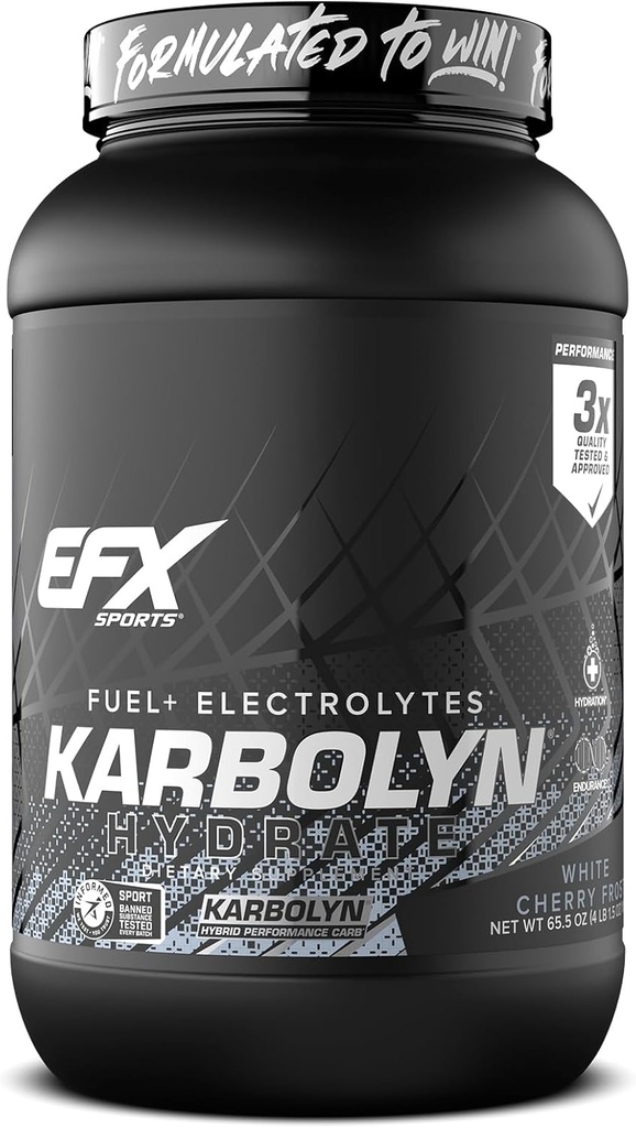 EFX Sports Karbolyn Hydrate: 124; Proszek węglowodanowy + Elektrolity: 124; Bezcukrowy napój sportowy: 124; Paliwo & Hydration: 124; Stymulant: Bezwodny: 124; 66 Sług (Biały Mróz Wiśniowy)