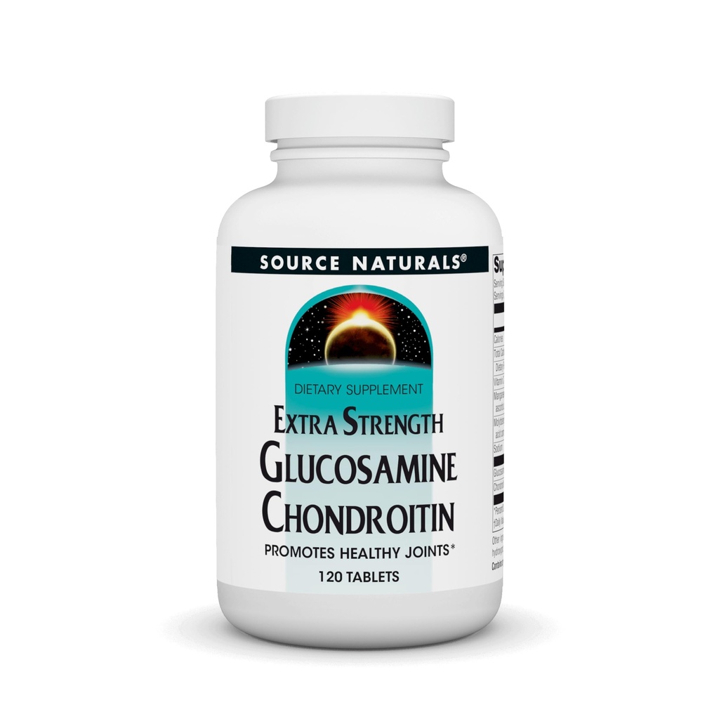 Źródło Naturals Dodatkowa siła Glukozamina Chondroitin, Promotes Healthy Joints * - 120 tabletek