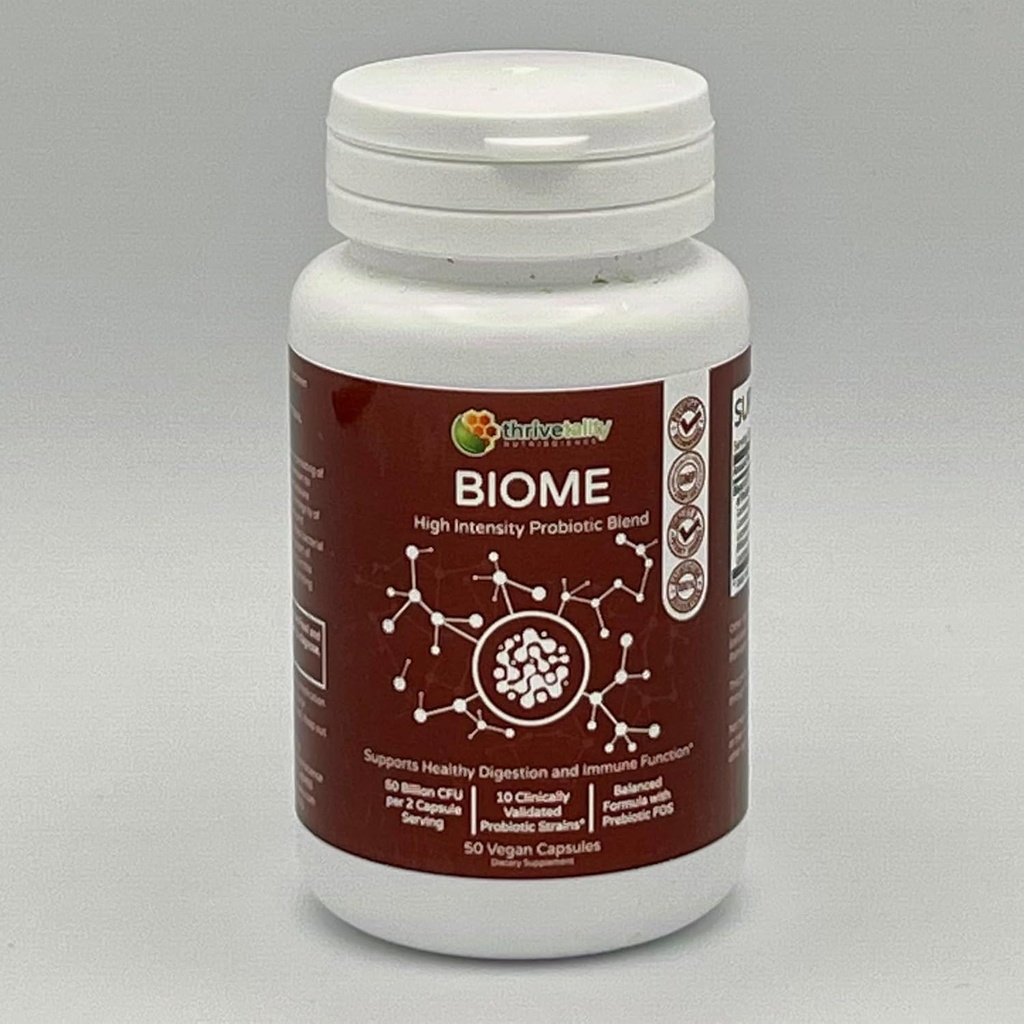 BIOME High Intensity Probiotic Blend by Thrivetality Index 124; # 1