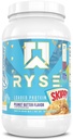 RYSE w proszku z białkami nasyconymi - Masło orzechowe Skippy - 25g Izolacja białka serwatki & Koncentrat z włóknem prebiotycznym & MCTs - Niskie węglowodory, niski cukier, Przyjazny do spożycia - 27 Sług / 2 lb Tub
