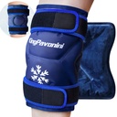 KingPavonini XXL Pack Ice Pack owinięty wokół całego kolana po operacji, Duży wielokrotnego użytku żel Ice Pack dla urazów, ulga bólowa, obrzęk, urazów sportowych, 1 Pack (niebieski)