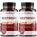 healmix Organic Nitric Oxide Beet Korzeń kapsułki 1300mg - Wsparcie układu immunologicznego, Aciric Oxide Booster - 120 Count (2 Pack)