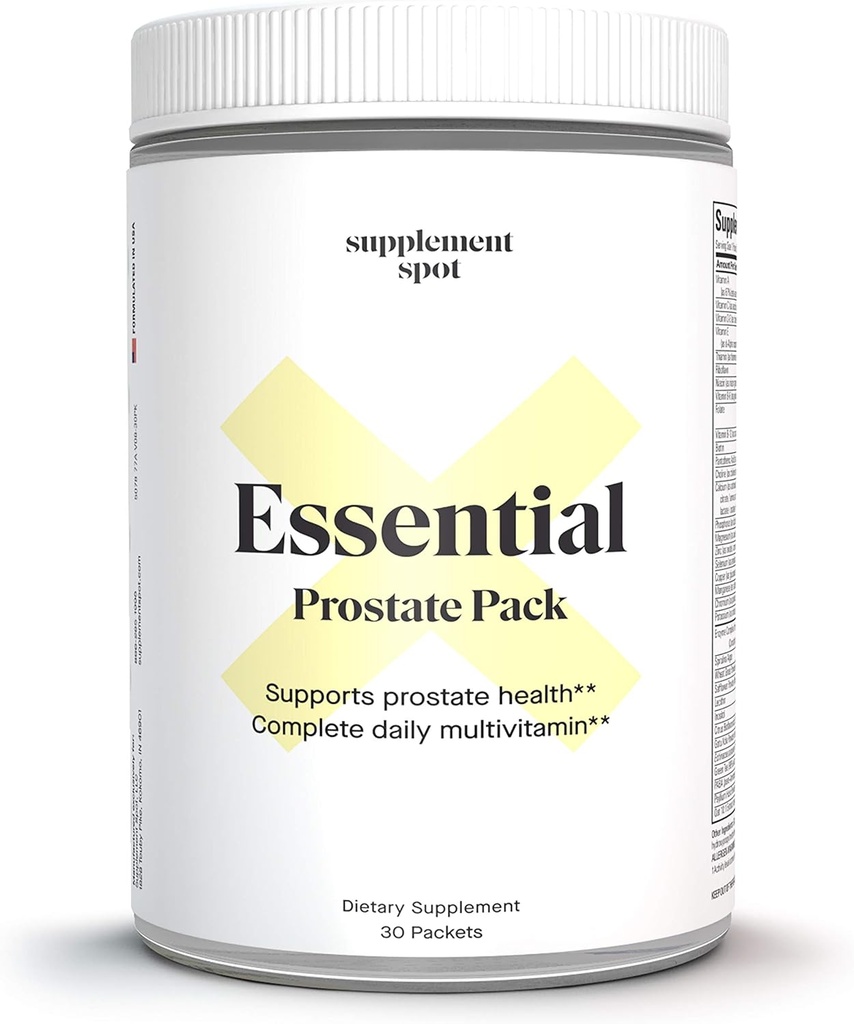 Esential Prostate Health Pack - Daily Multivitamin Supplements for Men w / Saw Palmetto, Vitamin, Minerals - Daily Multivitamine for Men to Support Prostate & General Health - 30 Pakiety