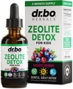 Detox Zeolite dla dzieci krople płynne - Advanced Clinoptilolite with Pure Vitamins B12 & D - Kids Gentle Body Daily Cleanse Focus & Speech Extra Clinoptilolite Zeolite Drops Detox Cleanse Supplement 2oz