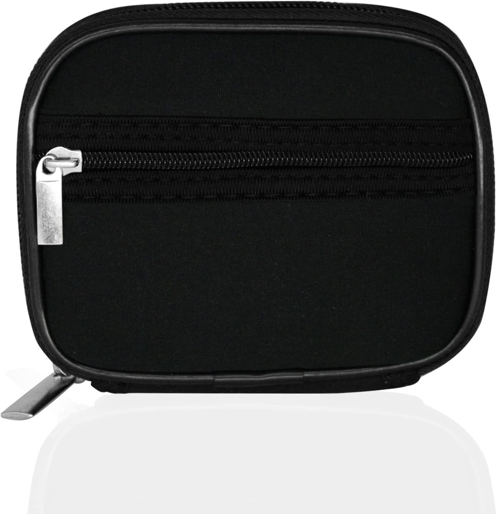 Serfeymi Cotygodniowy Travel Pill Pill Case for Purse z usuwalne 7 dni Pill Box, Modne Travel Medicine Organizer Pill Container for Medicine, Witamina, Suplement - Black 01