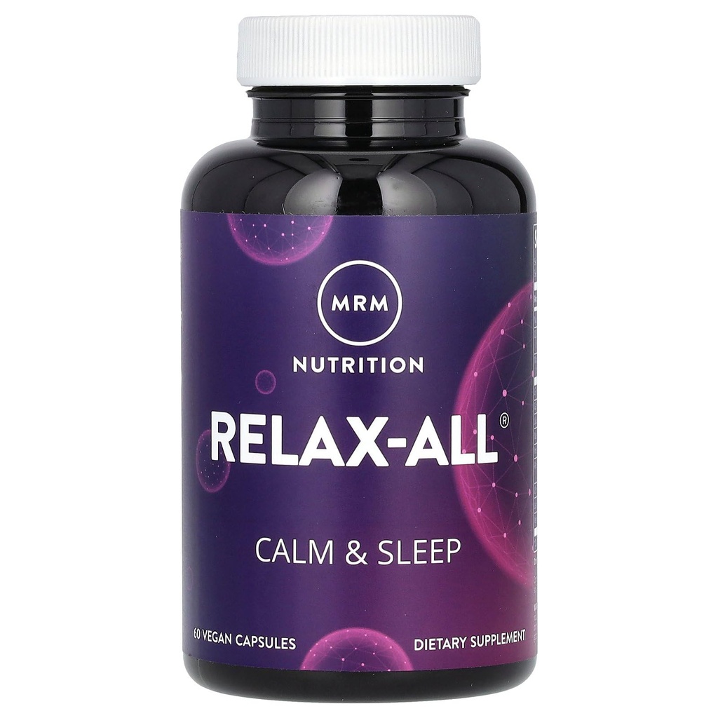 MRM Nutrition Relax- 244; Suplement diety dla lepszego snu 124; z GABA, L- Theanine & Ashwagandha 124; bez narkotyków, Non- Habit Forming 124; Non-GMO Equipment 124; Vegan + Gluten Free 124; 15 Służb