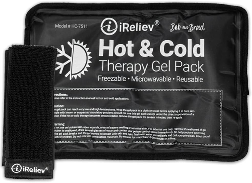 Ice Pack for Hot & Cold Therapy Gel Pack - Hot & Cold Relief, wielokrotnego użytku, Freezable & Microwavable, Ból i ból mięśni, Ramię, Noga, Knee, Ramię, Odporność na ból pleców, Pack kompresji i pasek