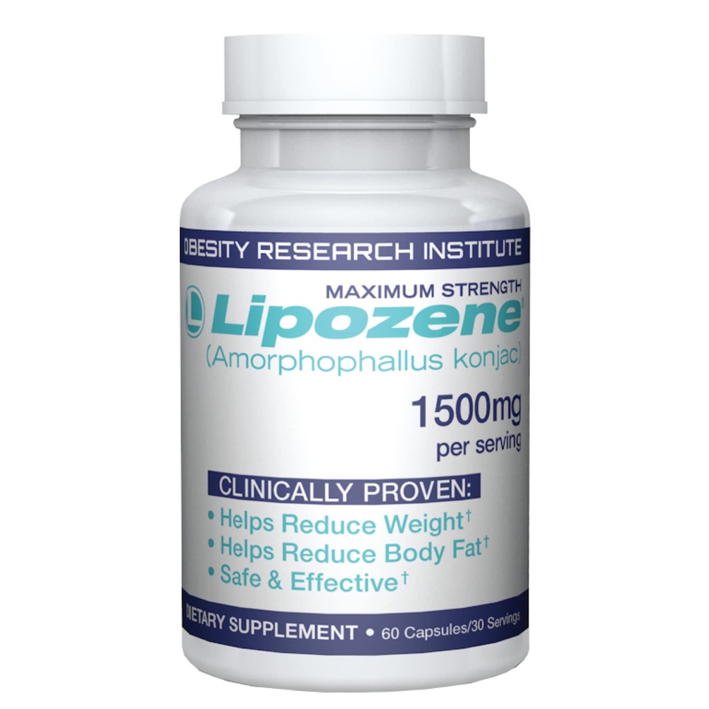 Lipozene Diet Pigułki - Suplement do Odchudzania - Appetite Suppresant - 1 Butelka 60 Kapsułek dla 30 Servings- Brak kofeiny