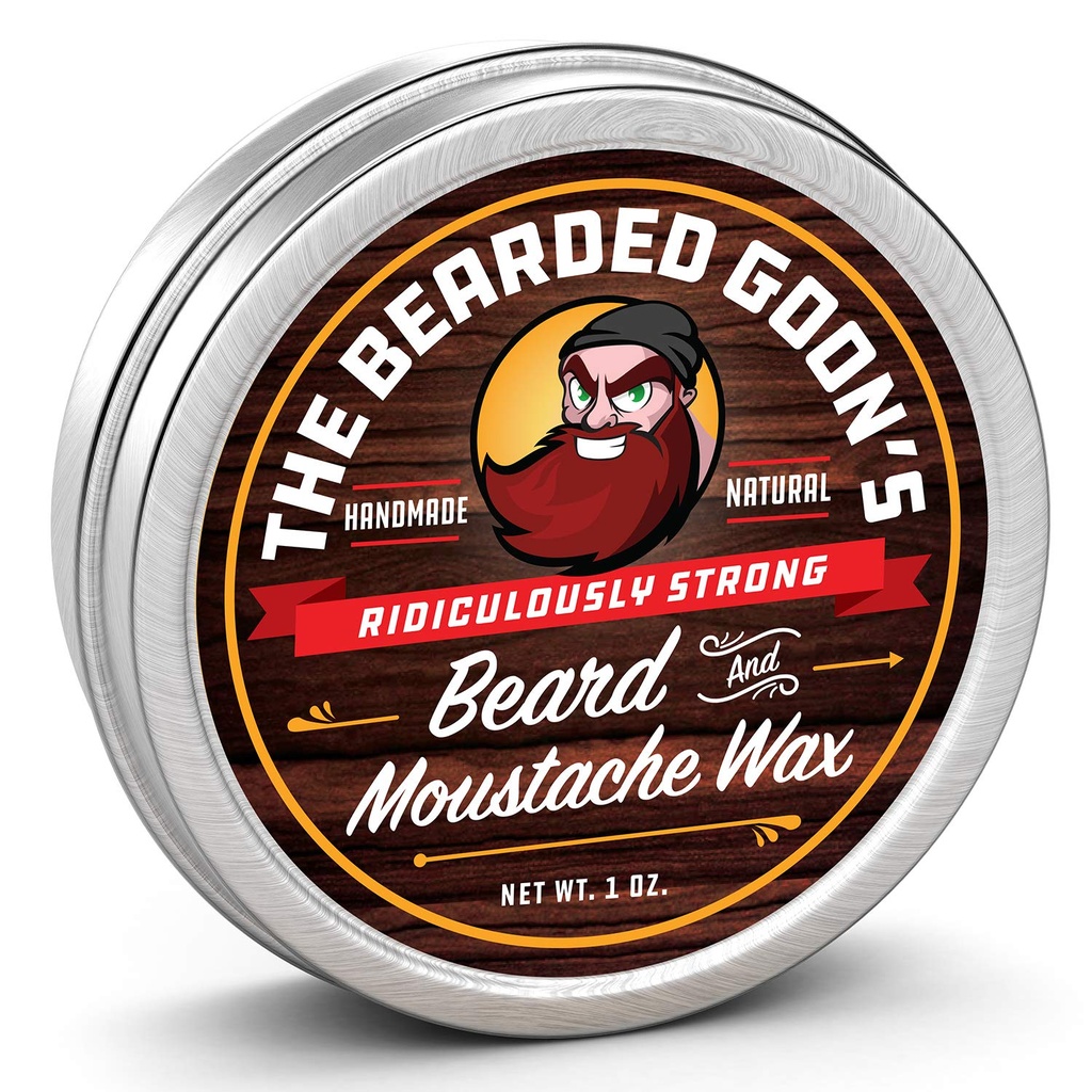Absurdalnie silny wąsacz i wosk z brody dla mężczyzn 124; całodniowe sterowanie stylem do radzenia sobie z włosami twarzy 124; Wszystkie naturalne Moustache Wax - 1oz (30ml)