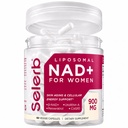 NAD + Suplement dla kobiet - NMN Alternatywne z β- NAD +, Trans- Resveratrol, CoQ10, D- Ribose - Promotes Odnowa komórkowa, Energia i Promieniowy Zdrowie skóry - 60 Kapsułki Zaawansowane