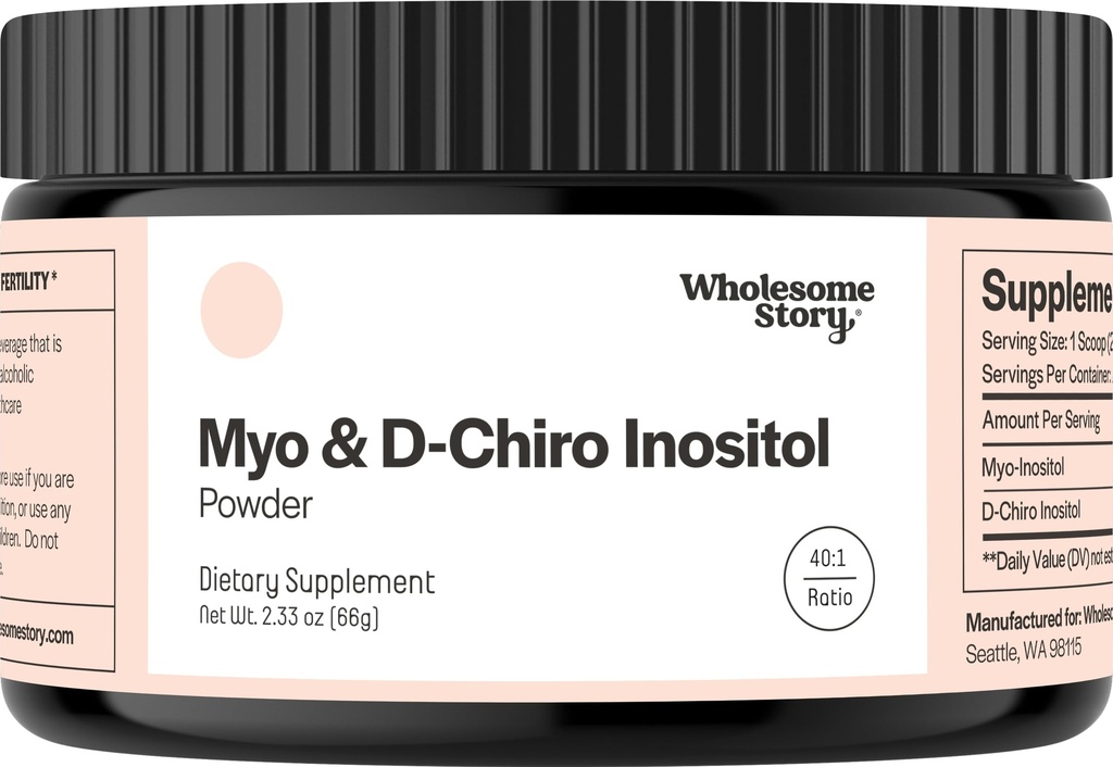 Myo- Inozytol & D- Chiro Suplement Inozytolu Proszek dla kobiet 124; Hormonalna równowaga & Zdrowy Ovarian Function Support 124; Witamina B8 Bilans 124; Wielka alternatywa dla kapsułek 124; 40: 1 Stosunek 124; 30 Służenie
