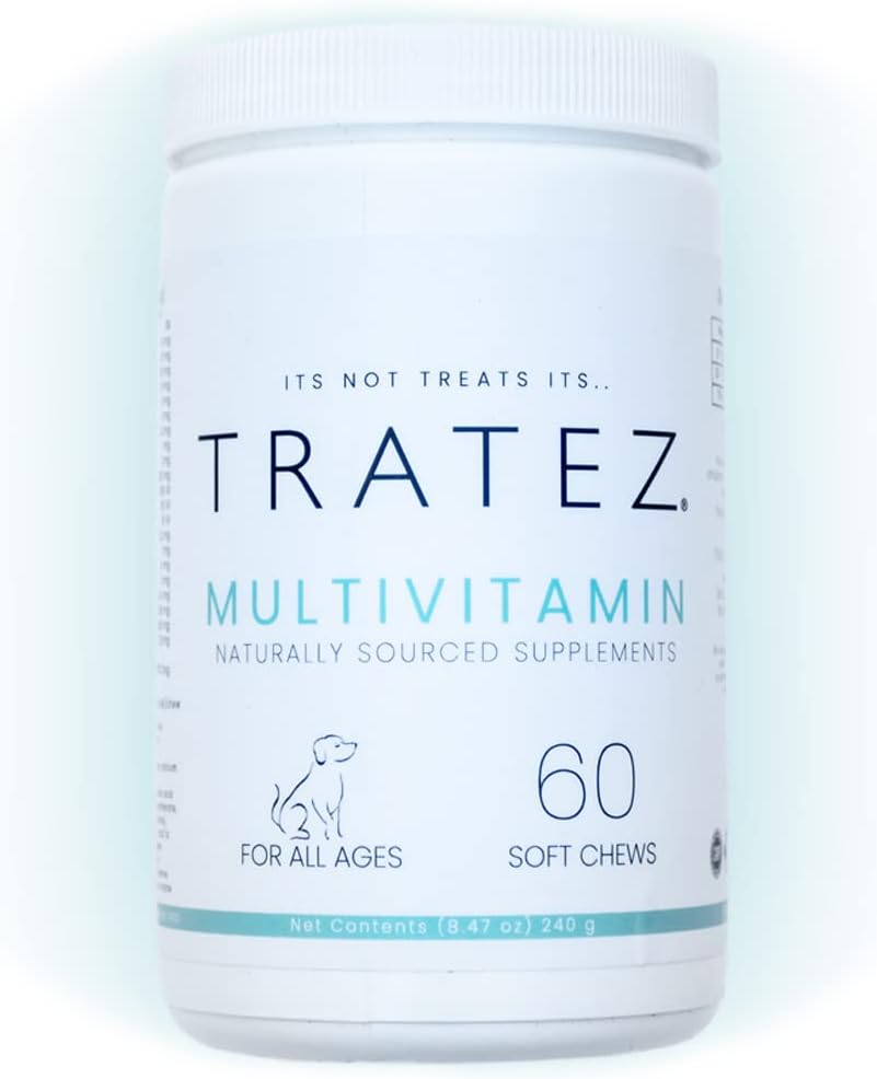 Suplement multiwitaminowy dla psów, 60 Soft Chews with 25 Esential Vitamin and Nutricents, Advanced Formula dla Premium Support of Skin and Coat, Hip and Joint Mobility and Improved Travement